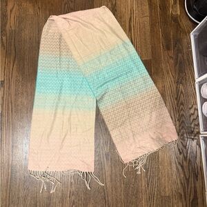 Pastel Pink and Blue Chevron Scarf
